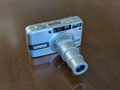 Used ELMO Super 110フィルムカメラレンズフィルター付き動作OK 睡